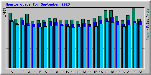 Hourly usage for September 2025