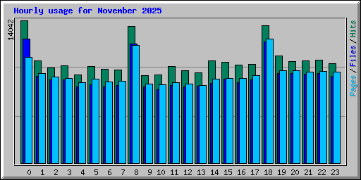 Hourly usage for November 2025