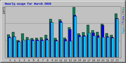 Hourly usage for March 2026