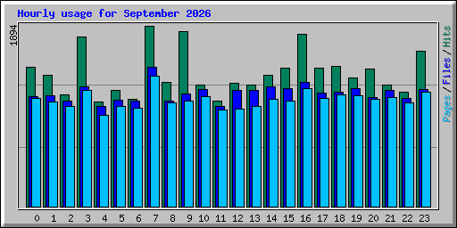 Hourly usage for September 2026